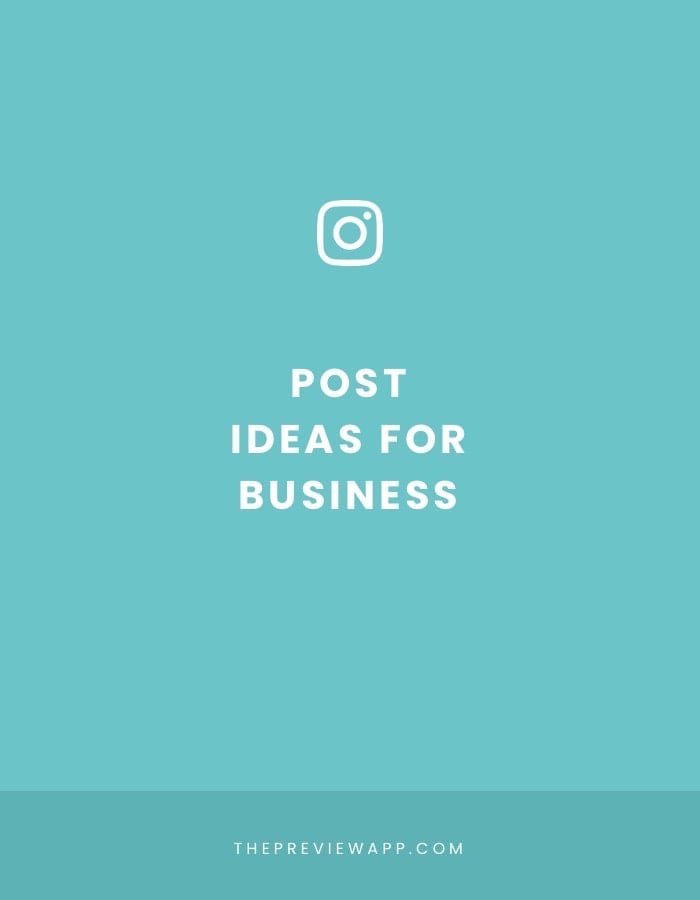 Instagram post ideas for business