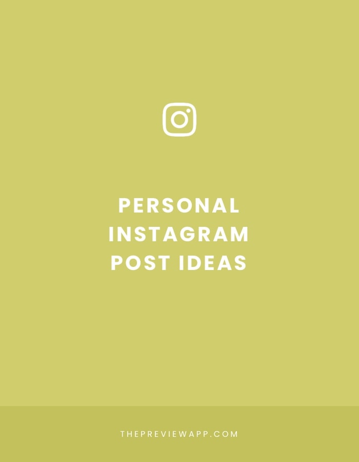 Personal Instagram Post ideas