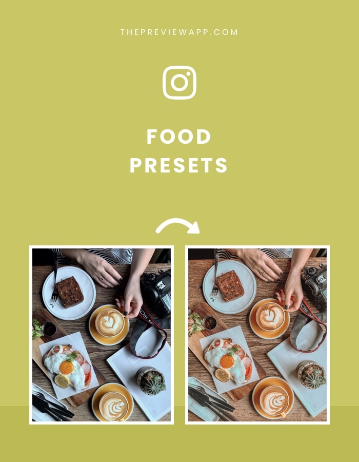 Best food presets for food bloggers and food photography in Preview App